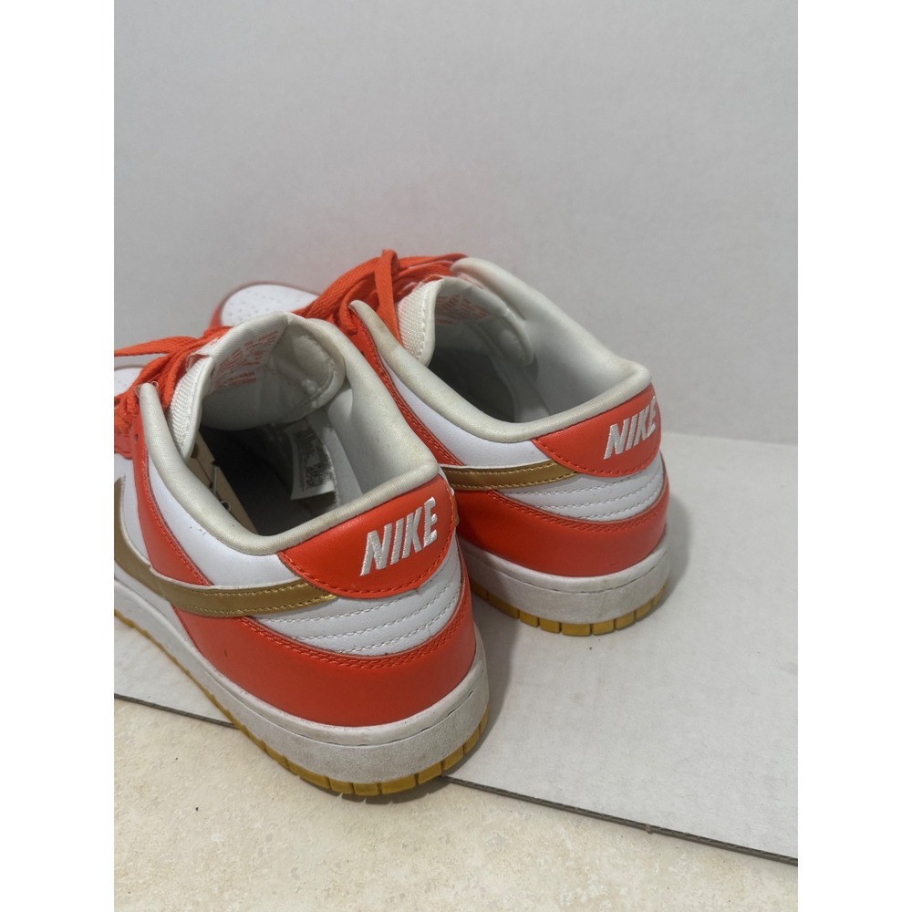 Nike Dunk Low Mens Sneaker 11 Orange Good Syracuse Gold Swoosh DQ4690-800 - Picture 4 of 8